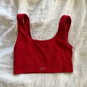 SET ACTIVE Sculptflex box bra OG red size Small